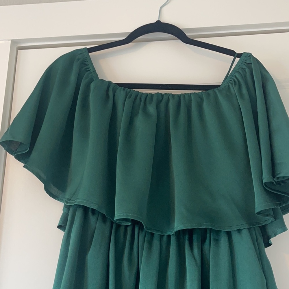 off the shoulder ruffle maxi dress - Picture 3 of 6
